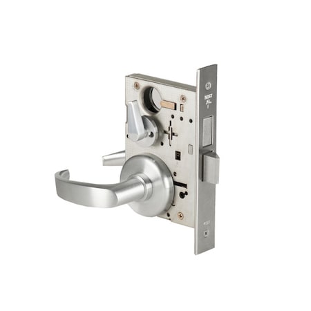 Mortise 45H Lock, Privacy, Lever, Rose, Satin Chrome AM, RH MPN:45H0L14H626AMRH