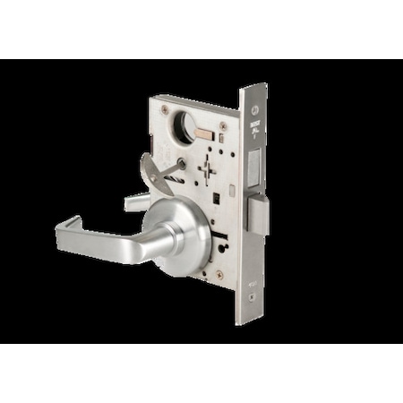 Mortise 45H Lock, Privacy, Lever, Rose, Satin Chrome AM, LH MPN:45H0L15H626AMLH