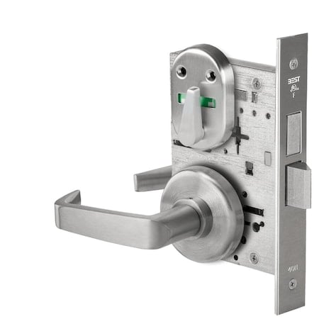 Grade 1 Privacy Mortise Lock, Visual Thumbturn Indicator, Non-Keyed, Satin Chrome, Field Reversible MPN:45H0L15H626VIT