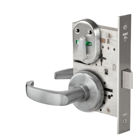 Grade 1 Privacy Mortise Lock, Visual Thumbturn Indicator, Non-Keyed, Satin Chrome, Field Reversible MPN:45H0LT14H626VIT