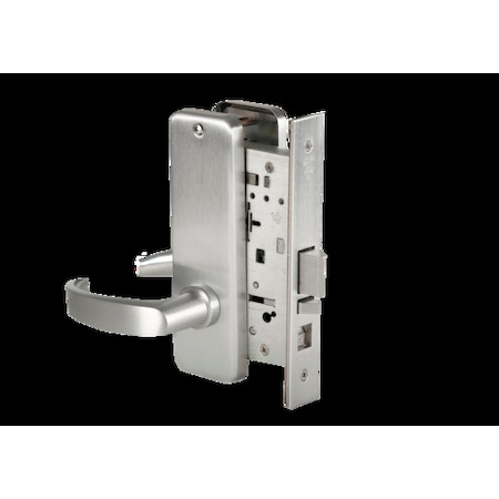 Mortise 45H Lock, Passage, Lever, Escutcheon, Satin Chrome AM, RH MPN:45H0N14J626AMRH