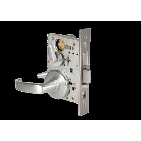 Mortise 45H Lock, Entry, Lever, Rose, Satin Chrome, RH MPN:45H7AT14H626RH