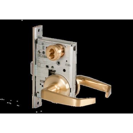 Mortise 45H Lock, Storeroom, Lever, Rose, Satin Brass, RH MPN:45H7D15H606RH