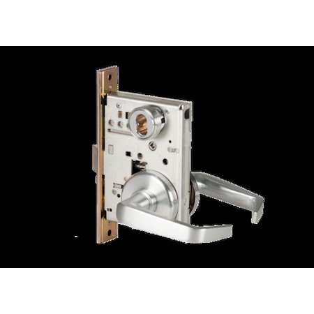 Mortise 45H Lock, Intruder, Lever, Rose, Satin Chrome AM, LH MPN:45H7IND15H626AMLH
