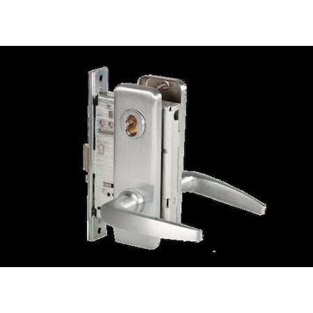 Mortise 45H Lock, Classroom, Lever, Escutcheon, Sat Chr AM, LH MPN:45H7R16J626AMLH