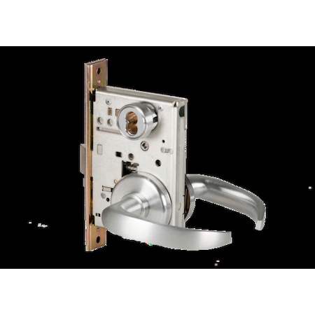 Mortise 45H Lock, Dormitory, Lever, Rose, Satin Chrome AM, LH MPN:45H7T14H626AMLH