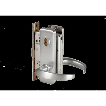 Mortise 45H Lock, Dormitory, Lever, Escutcheon, Sat Chr AM, LH MPN:45H7T14J626AMLH