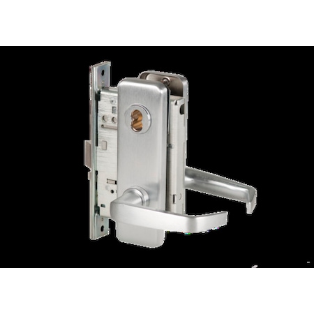 Mortise 45H Lock, Dormitory, Lever, Escutcheon, Sat Chr AM, RH MPN:45H7T15J626AMRH
