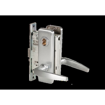 Mortise 45H Lock, Dormitory, Lever, Escutcheon, Sat Chr AM, RH MPN:45H7T16J626AMRH