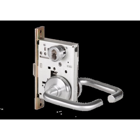 Mortise 45H Lock, Dormitory, Lever, Escutcheon, Sat Chr, RH MPN:45H7T3H626RH