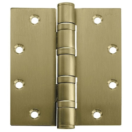 Door and Butt Hinge, Steel, Full Mortise Mounting, 2 in Leaf W x 4 1/2 in Leaf H, Bright Brass MPN:FBB168 4 5X4 5 HW DOOR HINGE  3 STL