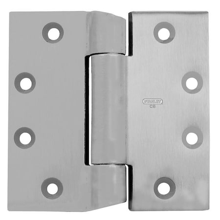 Door and Butt Hinge, Steel, Full Mortise Mounting, 2 1/4 in Leaf W x 5 in Leaf H, Satin Chrome MPN:FBB168NRP 5X5 HW DOOR HINGE 26D STL