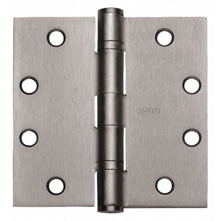 Door and Butt Hinge, Steel, Screw-On Mounting, 1 3/4 in Leaf W x 5 in Leaf H, Satin Chrome MPN:FBB179 5X4 5 26D STL