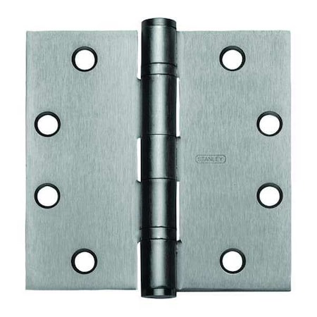 Door and Butt Hinge, Steel, Full Mortise Mounting, 1 1/2 in Leaf W x 4 1/2 in Leaf H MPN:FBB179NRP45X45DOORHINGE10BSTL