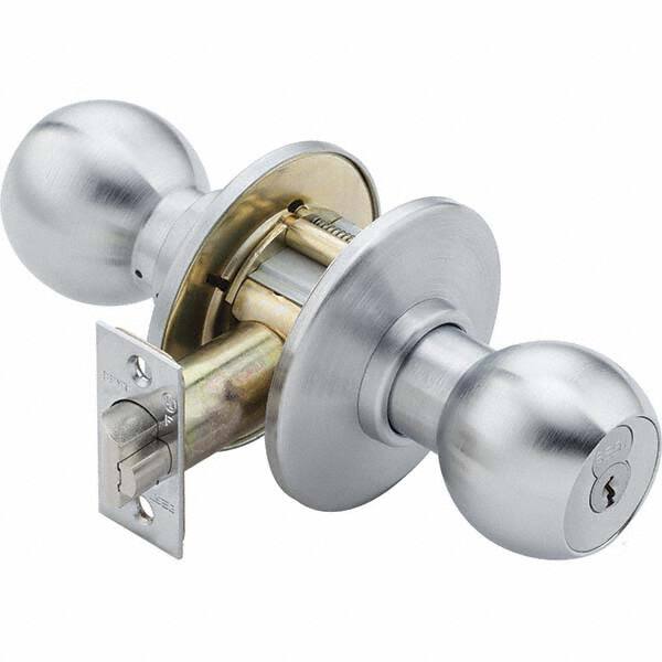 Knob Locksets; Type: Entrance; Tumbler; Door Thickness: 1 3/8 - 2; Back Set: 2-3/4; Material: Brass; Finish/Coating: Satin Chrome; Compatible Door Thickness: 1 3/8 - 2; Material: Brass; Design/Shape: Ball Knob; Additional MPN:8K37AB4CSTK626
