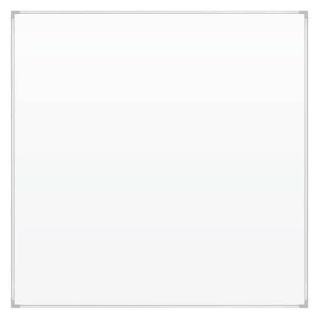 Dry Erase Board, Porcelain, 48 in, 48 in, Aluminum Frame, White, Gloss MPN:2029D-25