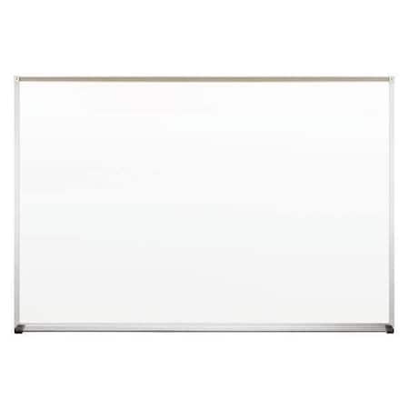 Dry Erase Board, Steel, 48 in, 72 in, Aluminum Frame, White, Gloss MPN:219AG