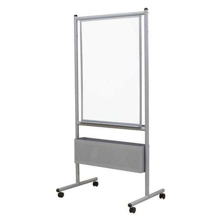 Dry Erase Board, Porcelain, 40 3/4 in, 34 3/4 in, Steel Frame, White, Gloss MPN:785P
