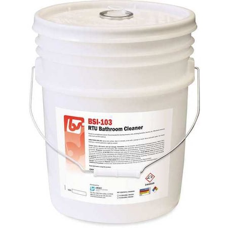 Bathroom Cleaner, Pail, 5 gal., White, Fresh MPN:BSI1032