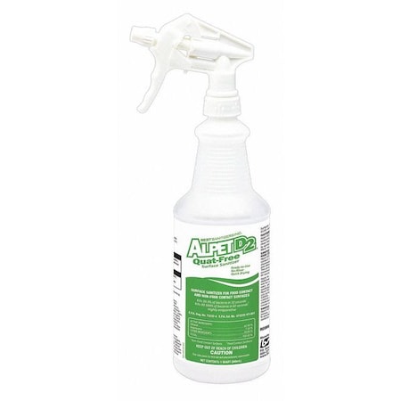 Laundry Sanitizer, 1 qt Trigger Spray Bottle, Liquid, Alcohol, 12 PK MPN:SS10032