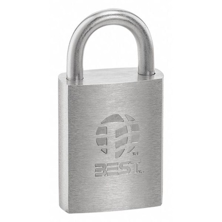 Padlock, Coreless, Standard Shackle, Rectangular Zinc Alloy Body, Stainless Steel Shackle, 7/8 in W MPN:11B70L