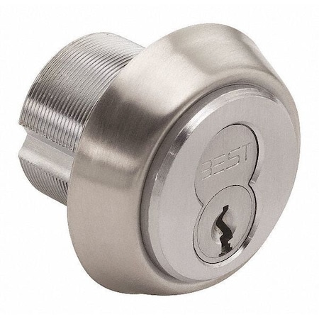 Lockset Cylinder, Satin Chrome, 1-7/8