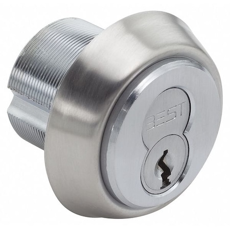 Lockset Cylinder, Satin Chrome, 1-7/8
