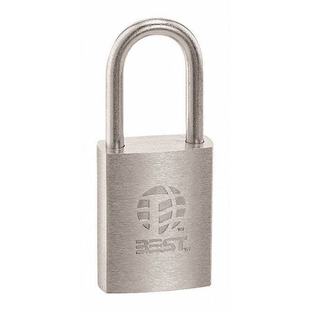 Padlock, Coreless, Long Shackle, Rectangular Steel Body, Stainless Steel Shackle, 7/8 in W MPN:21B722LXSPL