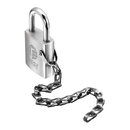 Padlock 21B, 1.5 Inch Tall Shackle, with Chain MPN:21B722TM5