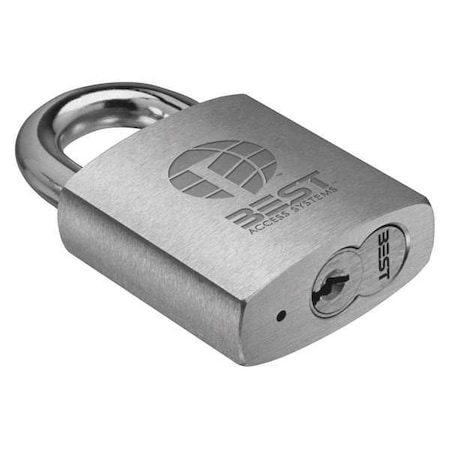 Padlock, Coreless, Standard Shackle, Rectangular Zinc Alloy Body, Stainless Steel Shackle, 7/8 in W MPN:41B72T