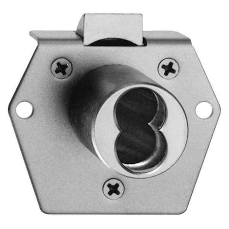 Interchangeable Core Cabinet and Drawer Deadlatch Locks, Satin Chrome, 0 Number of Keys MPN:5L7RL2626