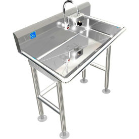BSM Inc. ADA SS Sink 1 Station with Electronic Faucet 6