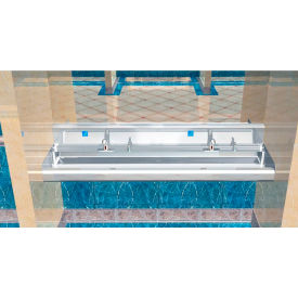 BSM Inc. Elite ADA SS Sink 2 Station with Electronic Faucet Wall Mount 60
