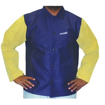 Fr Cotton Welding Jacketw/Leather Sleeves 3XL MPN:902-1201-3XL