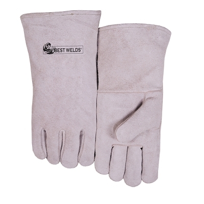 Gray Leather WELDER'S Glove Split Cowhide MPN:902-200GC