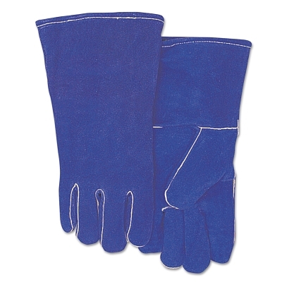 Blue Leather WELDER'S Glove Split Cowhide MPN:902-300GC