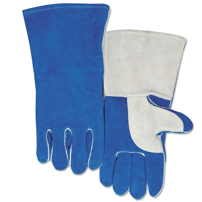 Blue Premium Leather Welders Glove Split Cowhide MPN:902-700GC-L