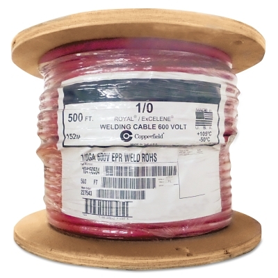 Weld Cable 1/0AWG Red 500' Rl MPN:911-1/0-500-RED