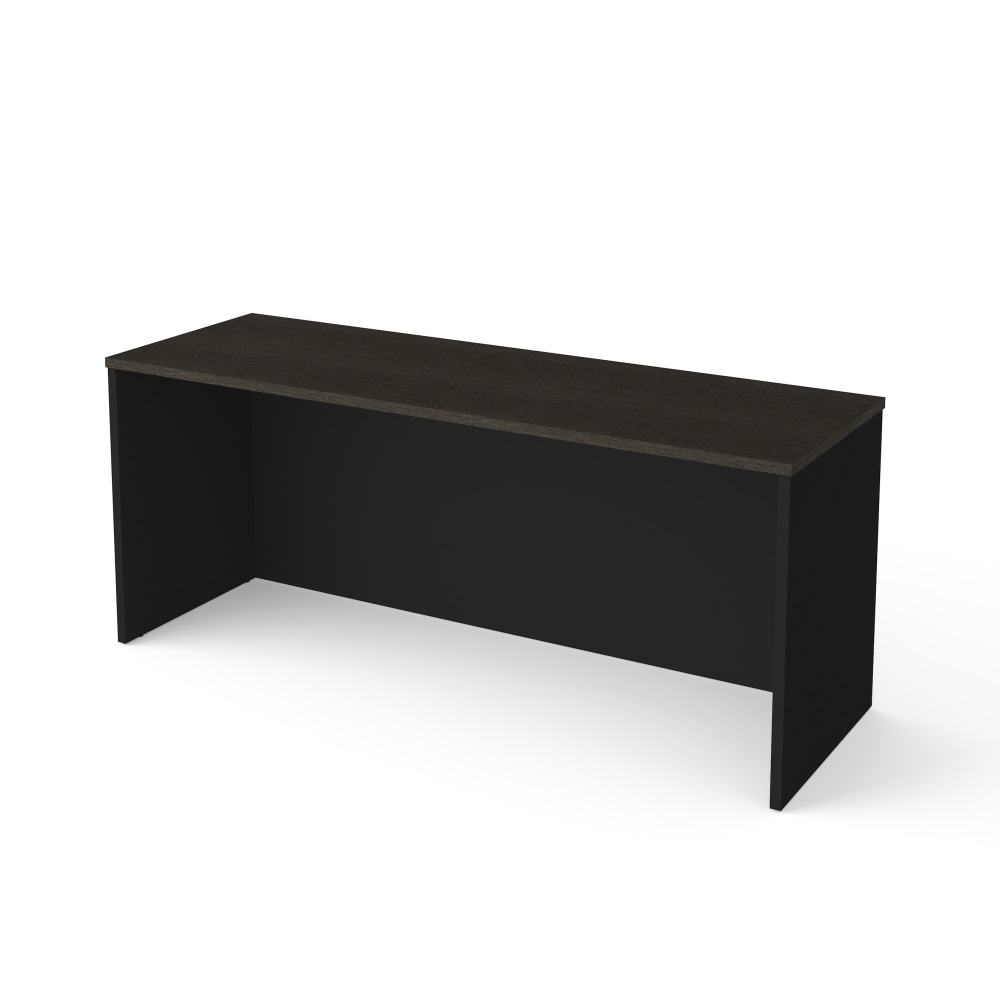 Bestar Pro-Concept Plus 72inW Narrow Computer Desk Shell, Deep Gray/Black MPN:110611-1132