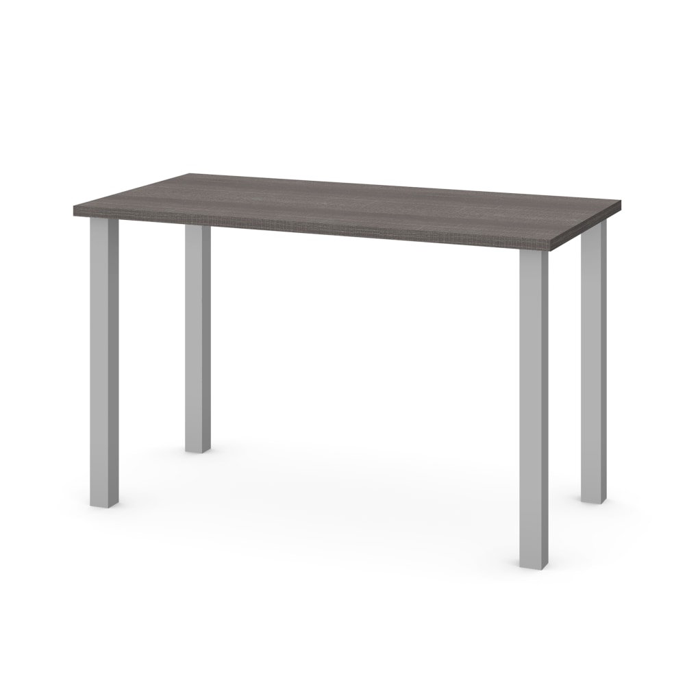 Bestar Universal 48inW Table Computer Desk With Square Metal Legs, Bark Gray MPN:65855-47