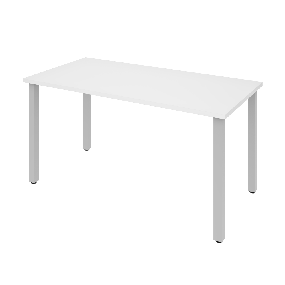 Bestar Universal 60inW Table Computer Desk With Square Metal Legs, White MPN:65865-17
