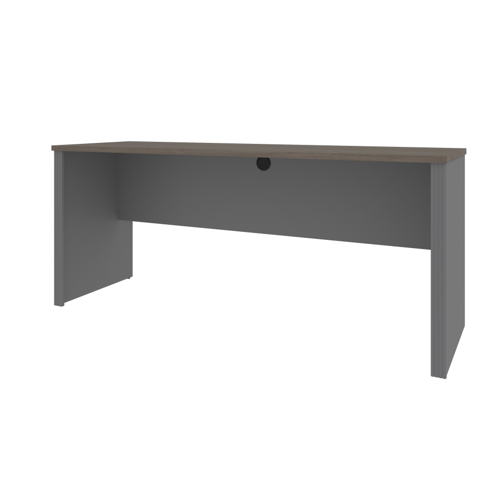 Bestar Prestige + 72inW Narrow Computer Desk Shell, Bark Gray/Slate MPN:99612-000047