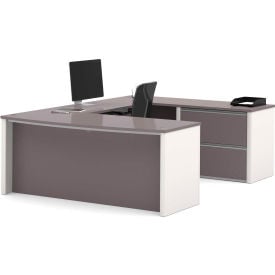 Bestar® U Desk with Lateral File - 71