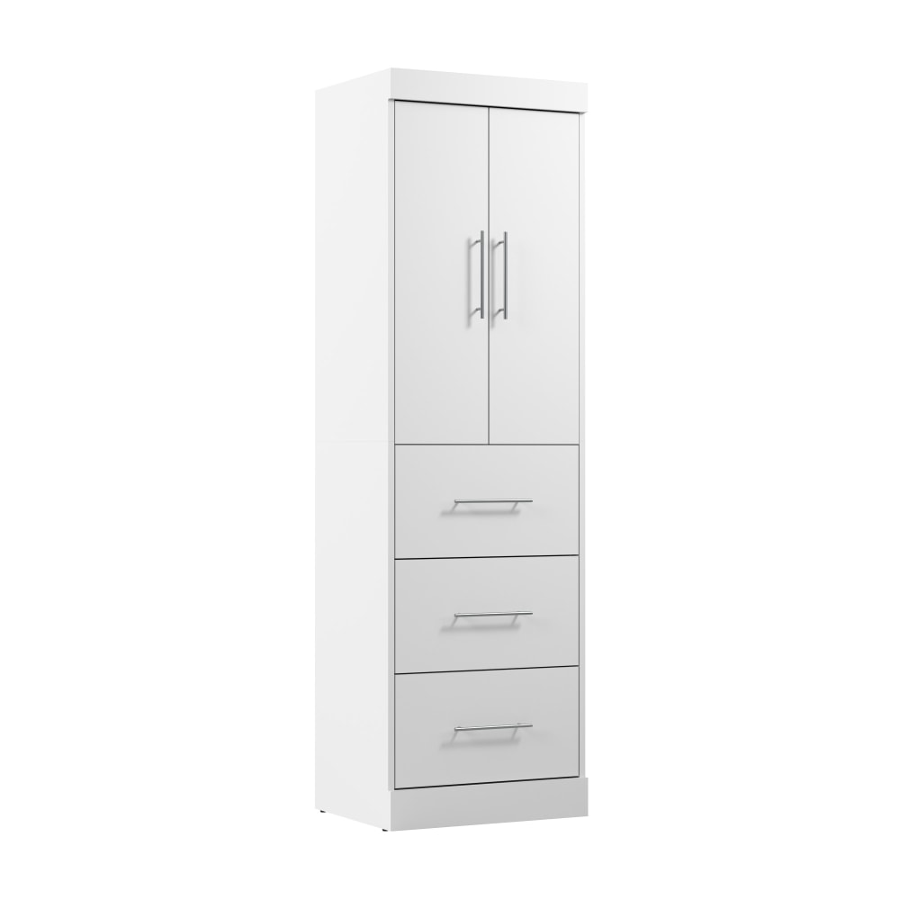 Bestar Nebula 25inW Wardrobe With 3 Drawers, White MPN:25871-17