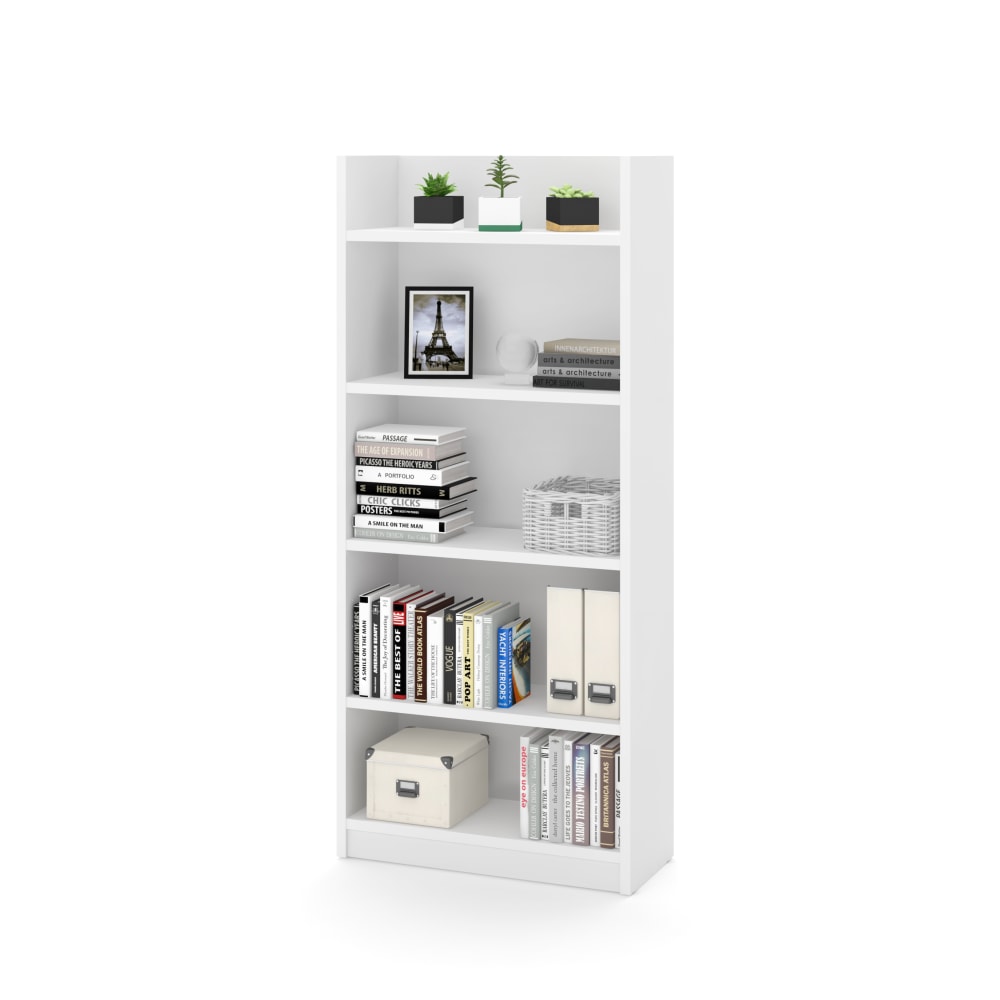 Bestar Pro-Linea 68inH Standard Bookcase, White MPN:120700-1117