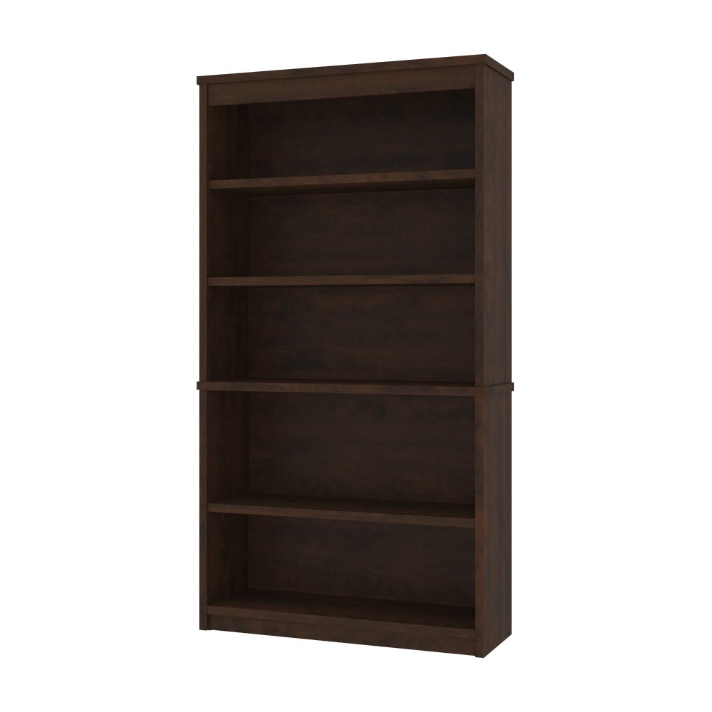 Bestar Universel 66inH 5-Shelf Bookcase, Chocolate MPN:44700-69