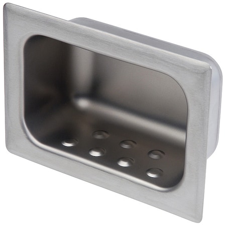 Lig Resistant Soap Dish, Slvr, 5x7x2-5/8In MPN:1832-PF