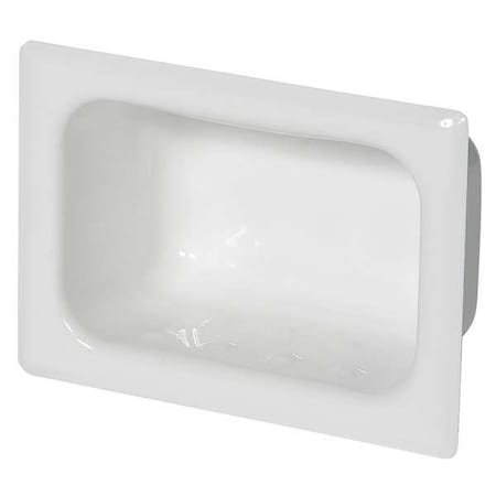 Lig Resistant Soap Dish, Wht, 5x7x2-5/8In MPN:WH1832-PF