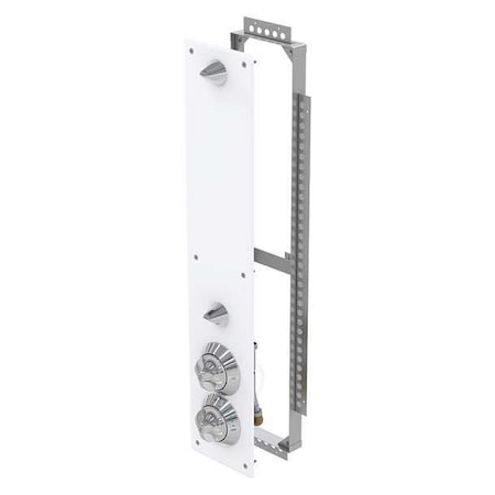 Wall, Individual Wall Shower Panel With Ligature Resistant Showerhead, Chrome, White MPN:WH418-FH-CSH