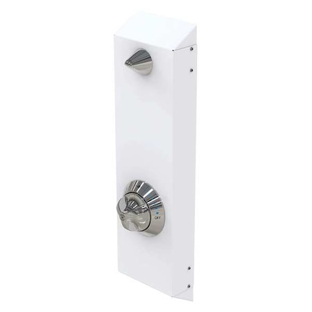 Surface, Individual Wall Shower Panel With Ligature Resistant Showerhead, Chrome, White MPN:WH458-CSH